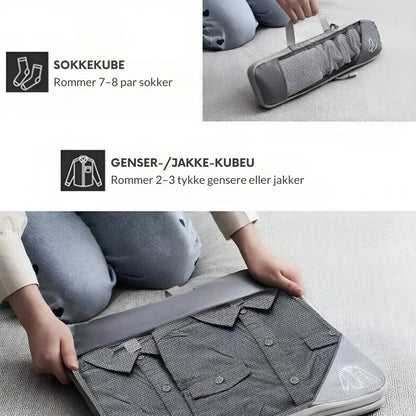Packzy – Sett med 5 komprimeringskuber