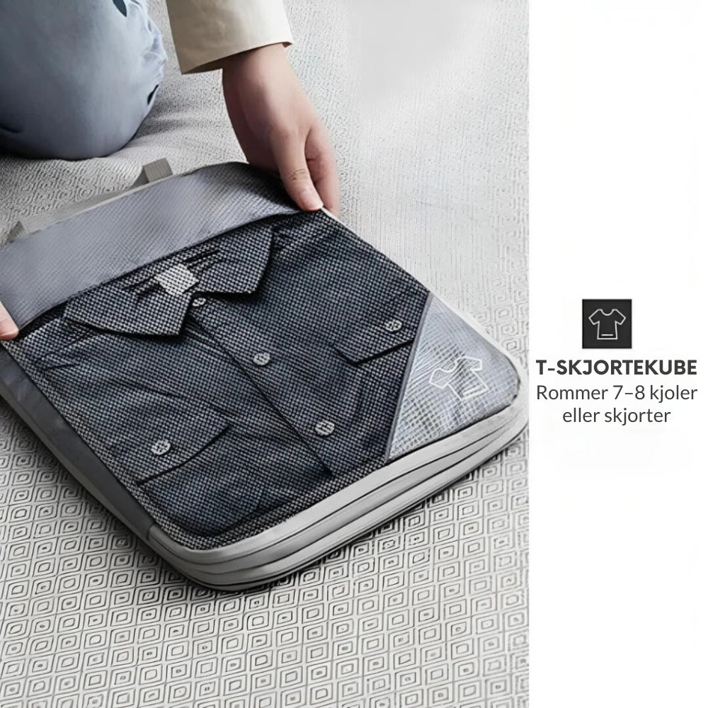 Packzy – Sett med 5 komprimeringskuber