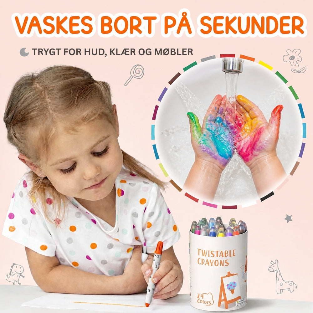 Crayloo - Silkemyke Vaskbare Fargestifter