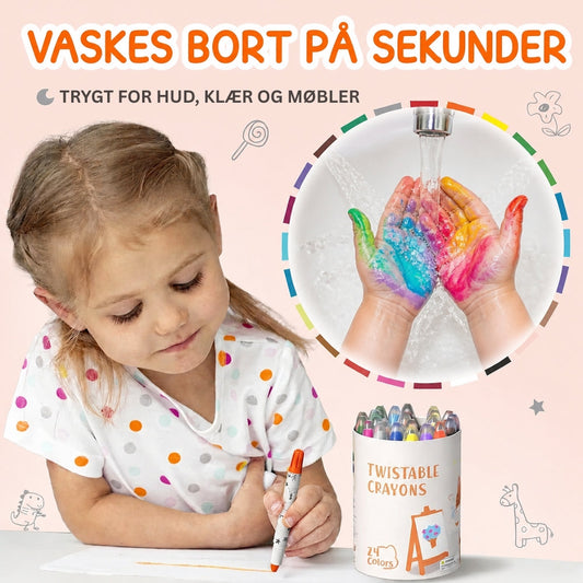 Crayloo - Silkemyke Vaskbare Fargestifter