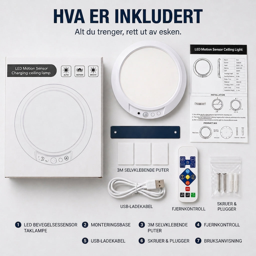 Lumora – Magnetisk Trådløs Taklampe